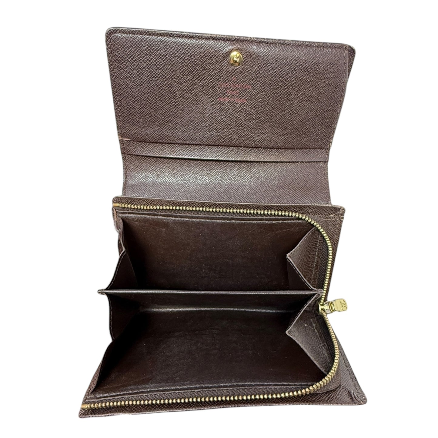 Damier Ebene Porte-Monnaie Tresor Wallet Luxury Designer By Louis Vuitton, Size: Large