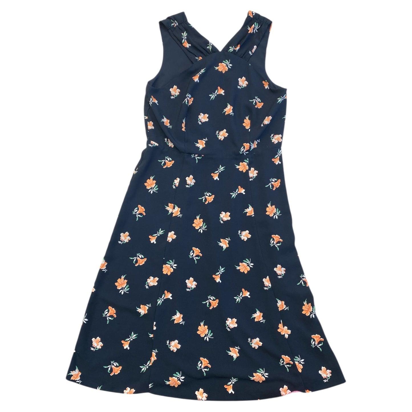 Dress Casual Midi By Ann Taylor In Blue, Size:12
