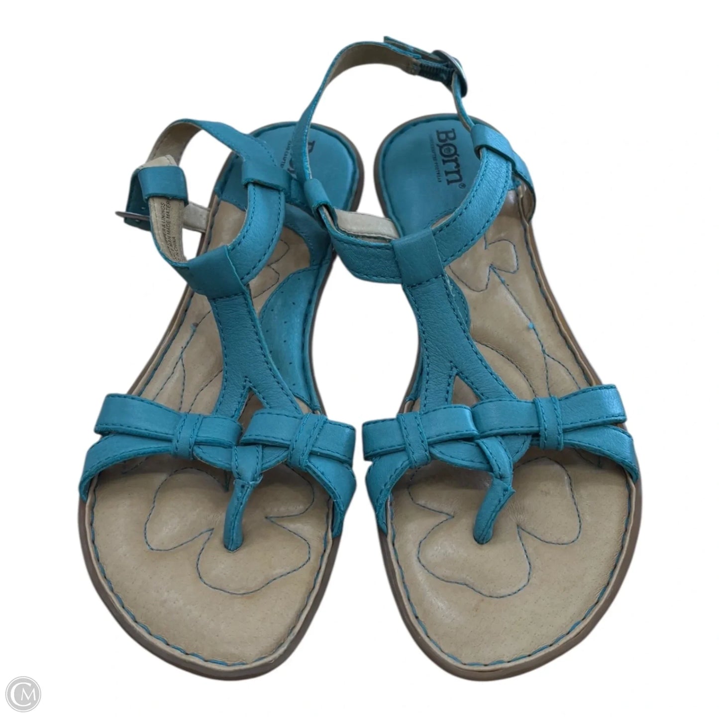 Sandals Flats By Born In Teal, Size: 8