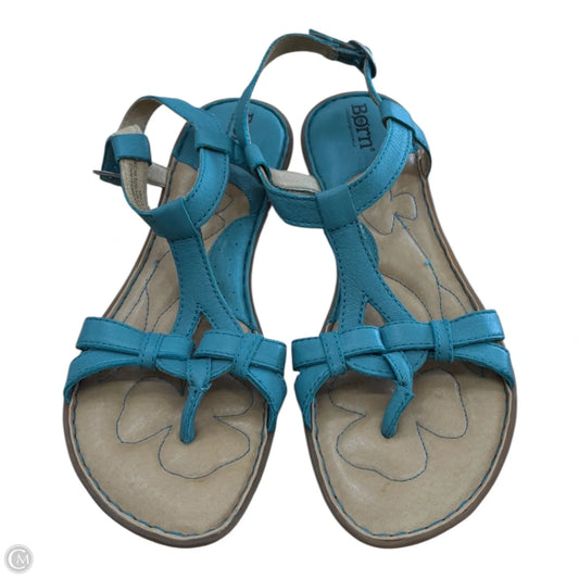 Sandals Flats By Born In Teal, Size: 8