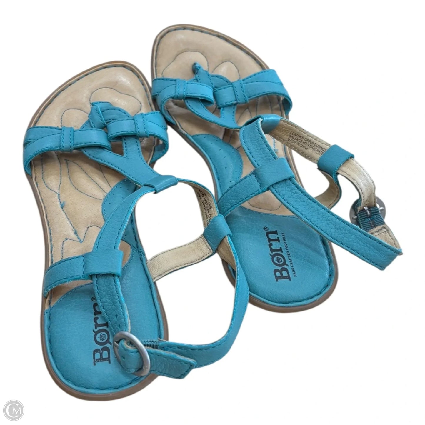 Sandals Flats By Born In Teal, Size: 8
