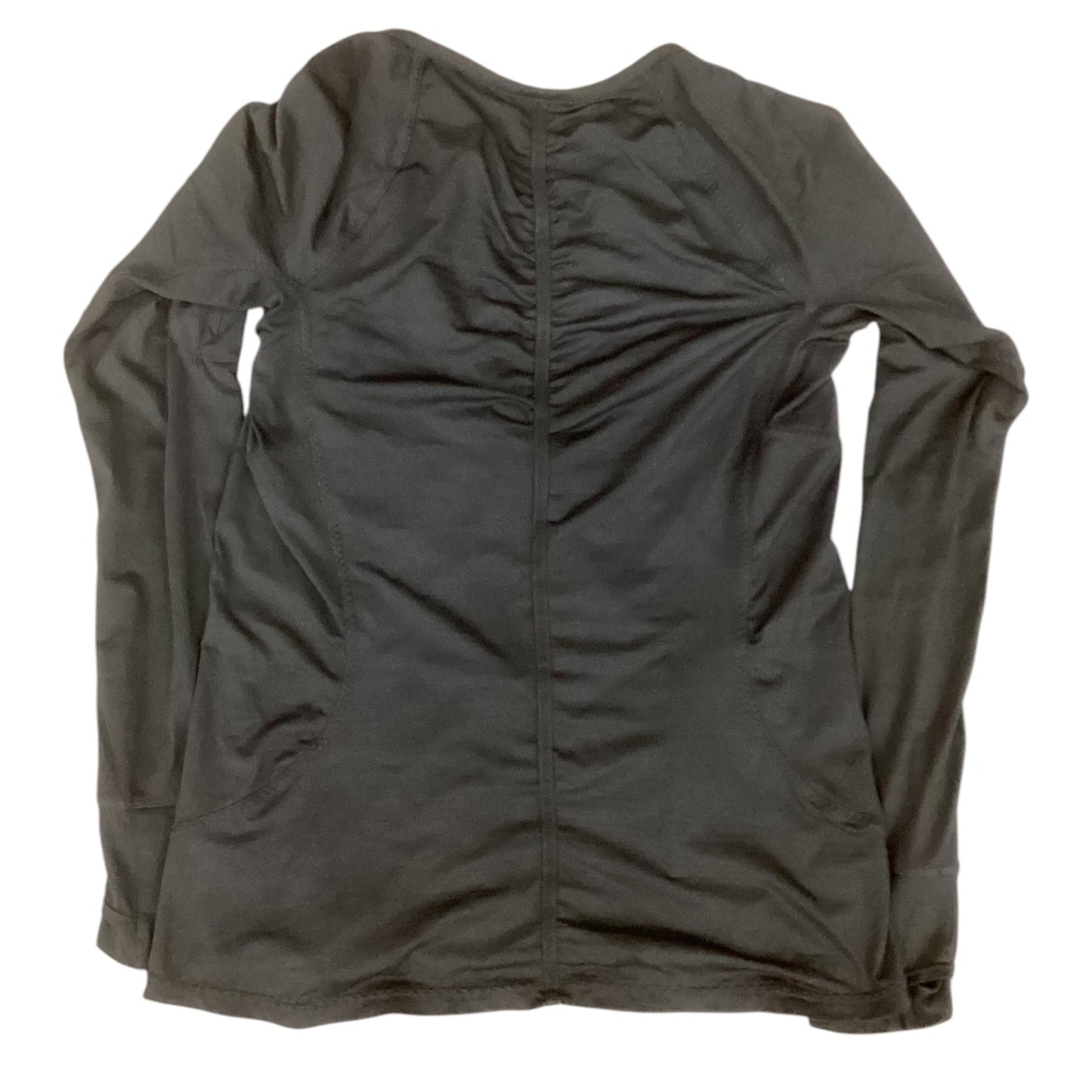 Athletic Top Long Sleeve Collar By Athleta In Black, Size: L