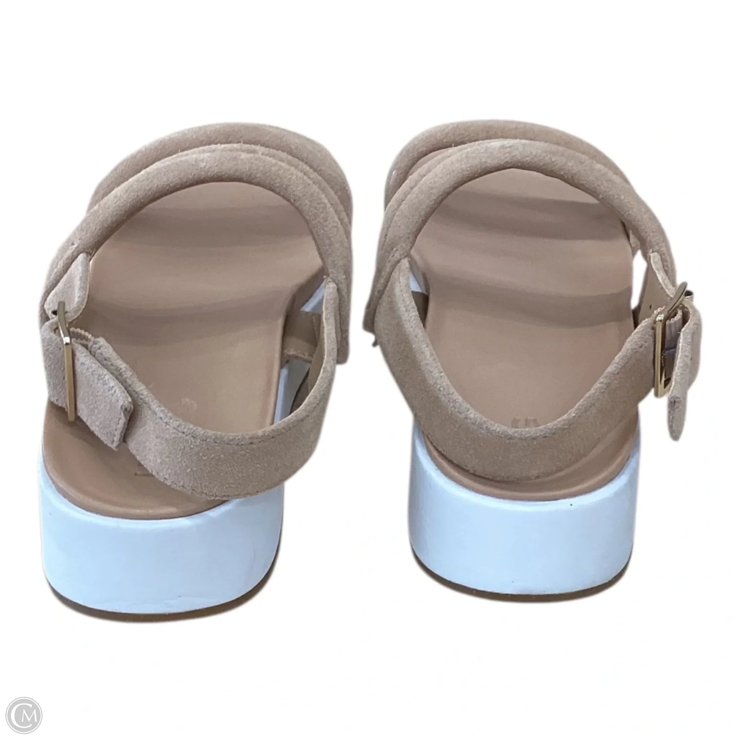 Sandals Designer By Ugg In Tan & White, Size: 9