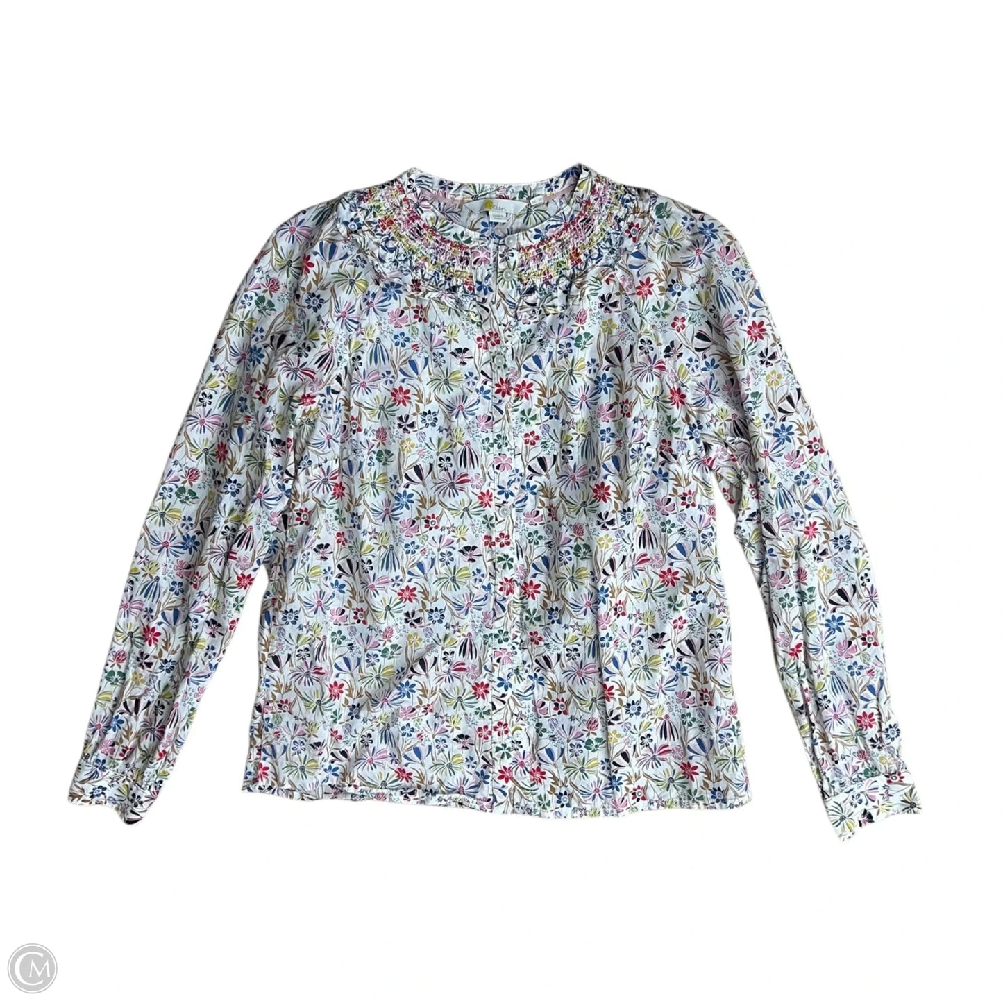 Blouse Long Sleeve By Boden In Floral Print, Size: M