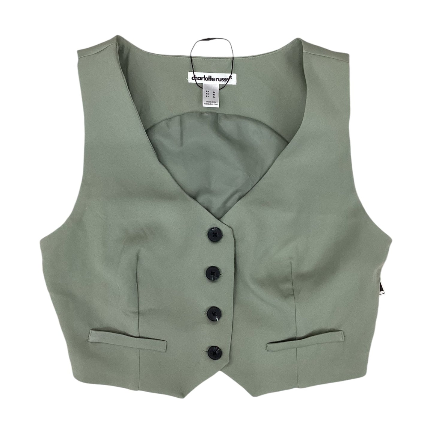 Vest Other By Charlotte Russe In Green, Size: M