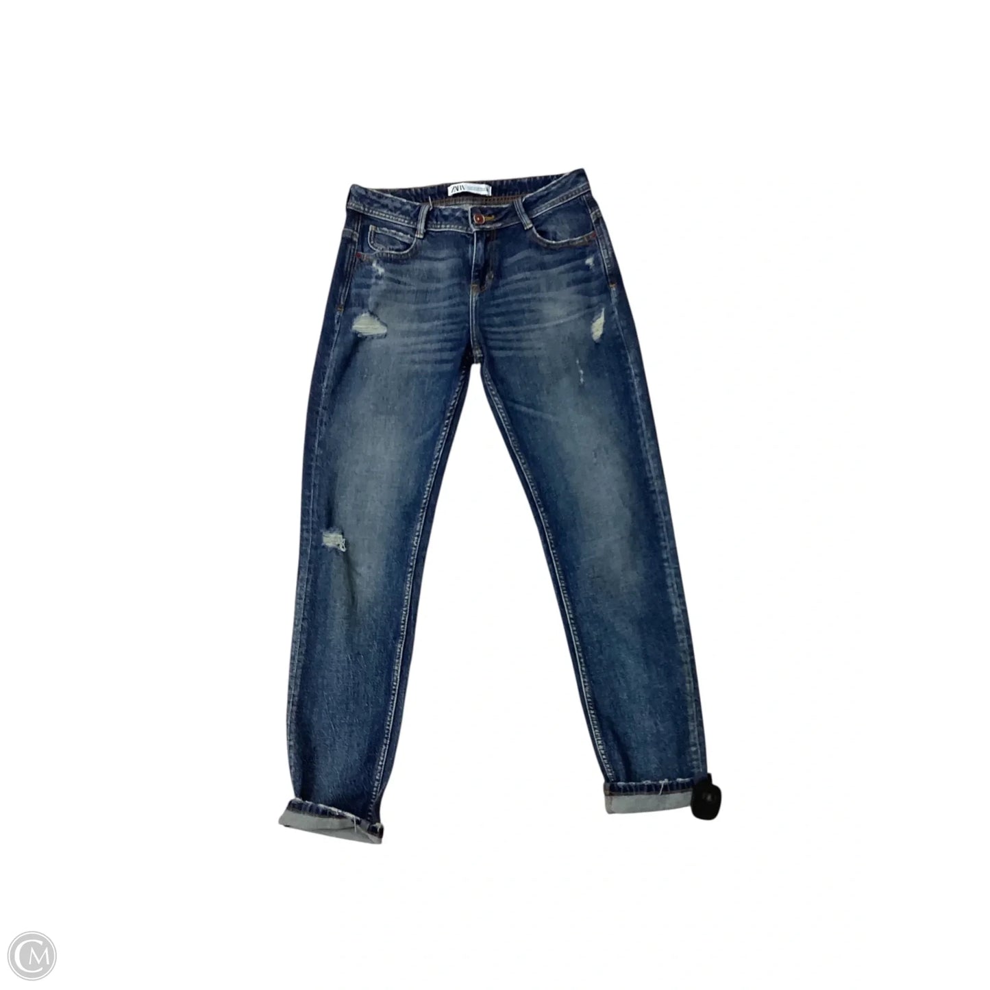 Jeans Straight By Zara In Blue, Size: 0