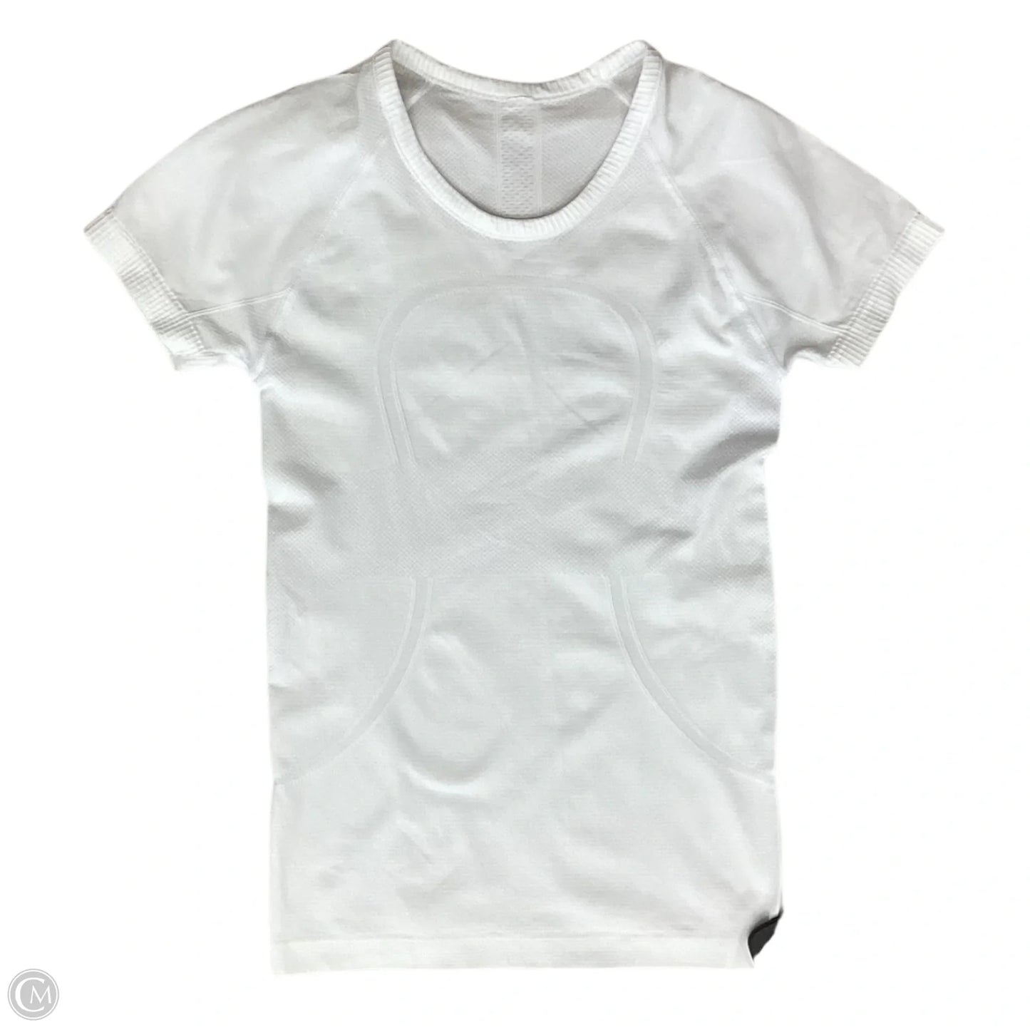Athletic Top Short Sleeve By Lululemon In White, Size: S