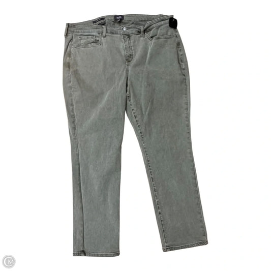 Jeans Straight By Not Your Daughters Jeans In Green Denim, Size: 18
