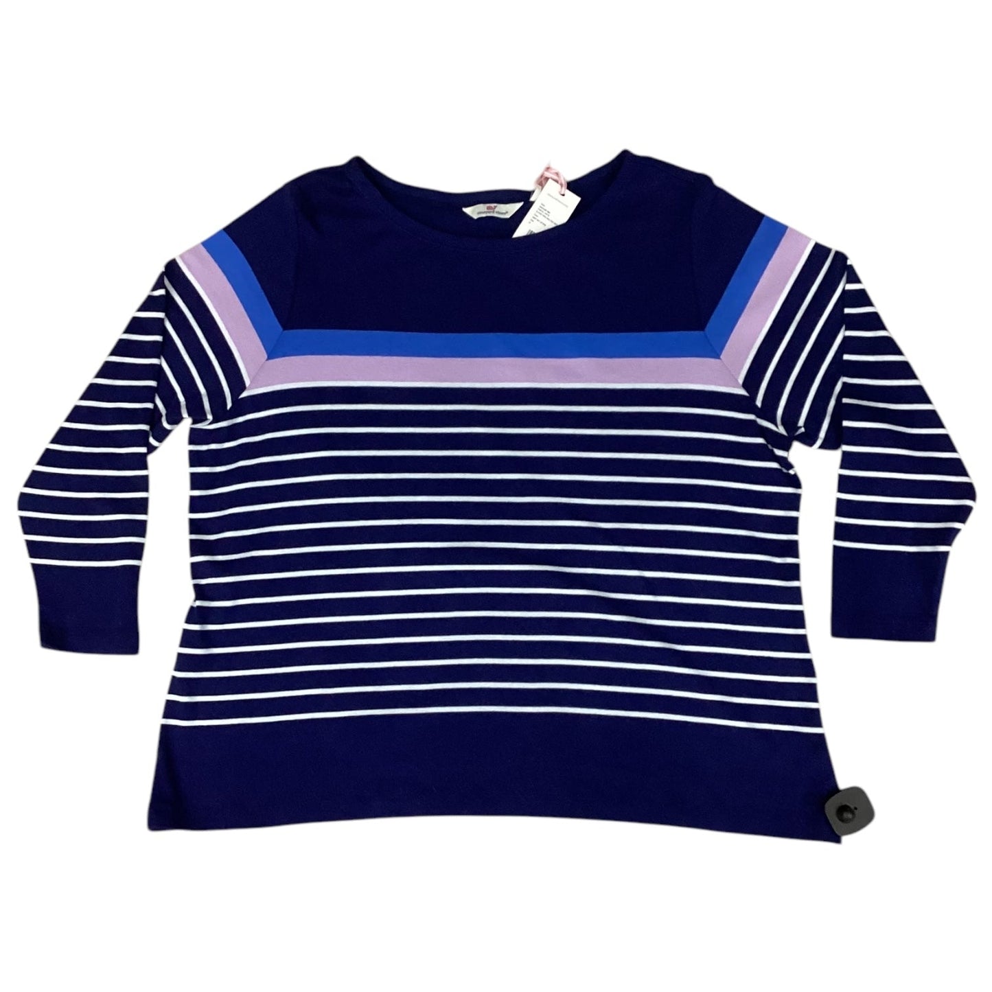 Top Long Sleeve Designer By Vineyard Vines In Blue & Purple, Size: 3x