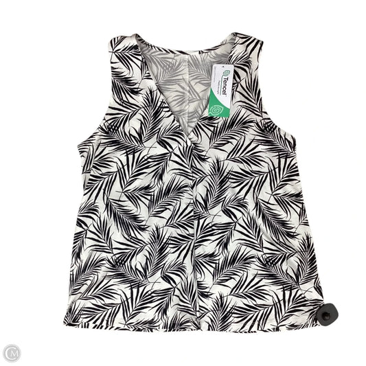 Top Sleeveless By Lands End In Tropical Print, Size: M