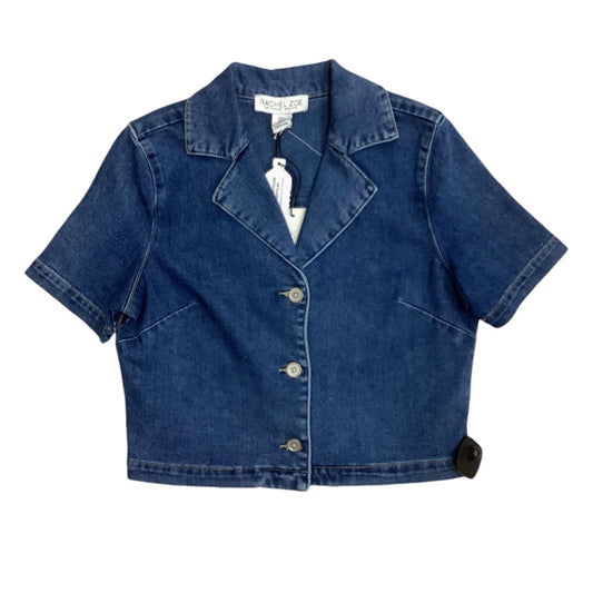 Top Short Sleeve By Rachel Zoe In Blue Denim, Size: S