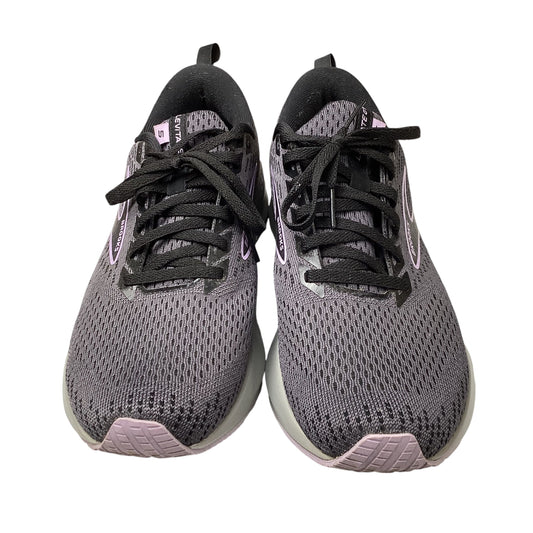 Shoes Athletic By Brooks In Grey & Purple, Size: 9.5