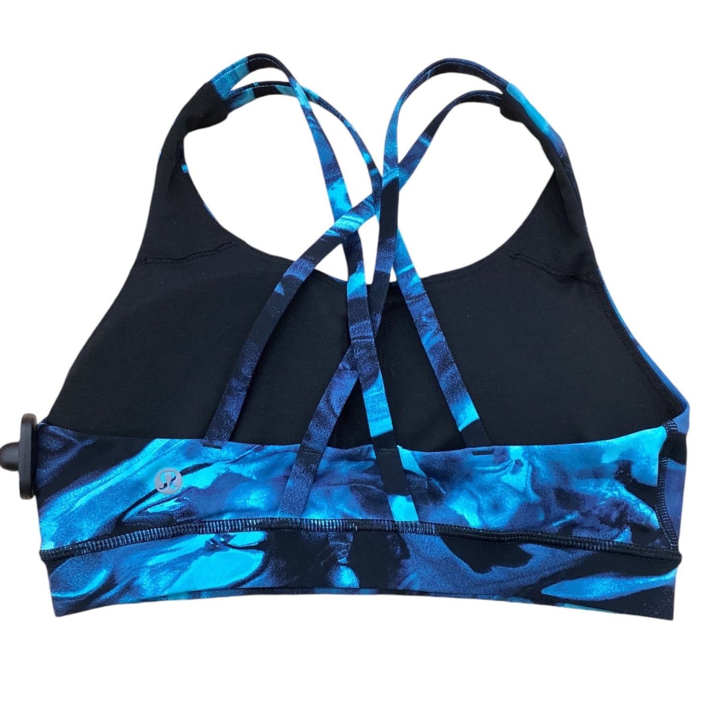 Athletic Bra By Lululemon In Black & Blue, Size: S