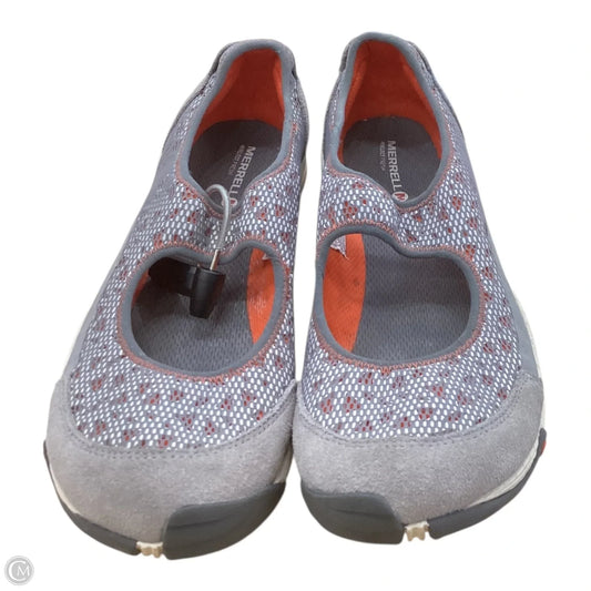 Shoes Flats By Merrell In Grey & Orange, Size: 9
