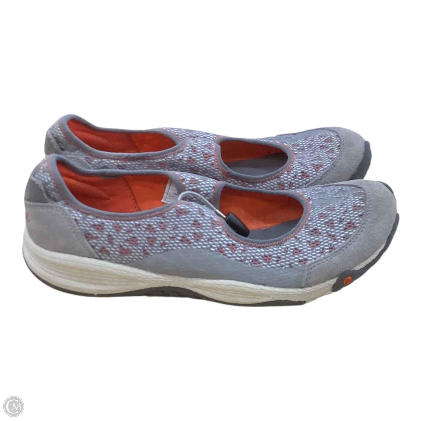 Shoes Flats By Merrell In Grey & Orange, Size: 9