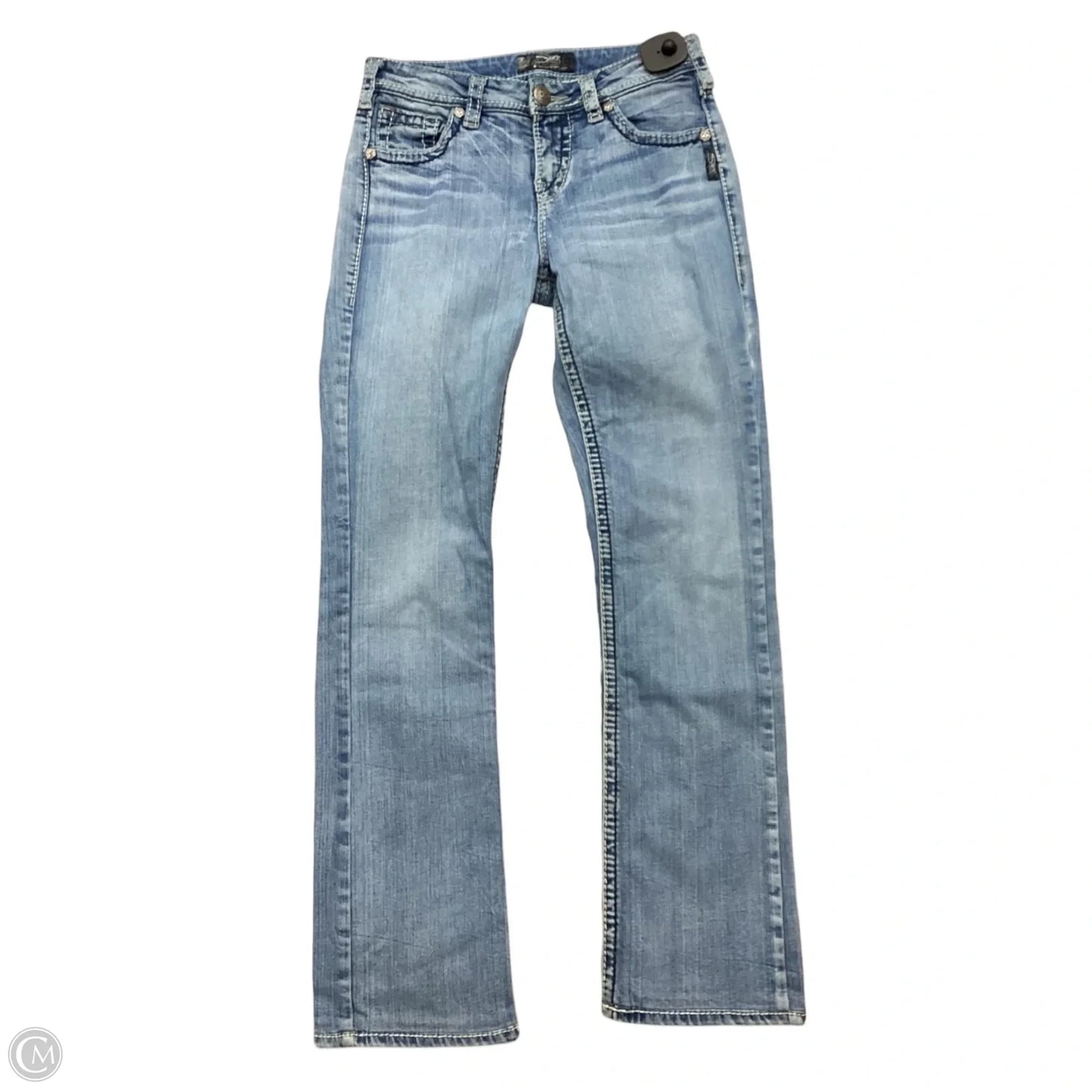 Jeans Boot Cut By Silver In Blue, Size: 4
