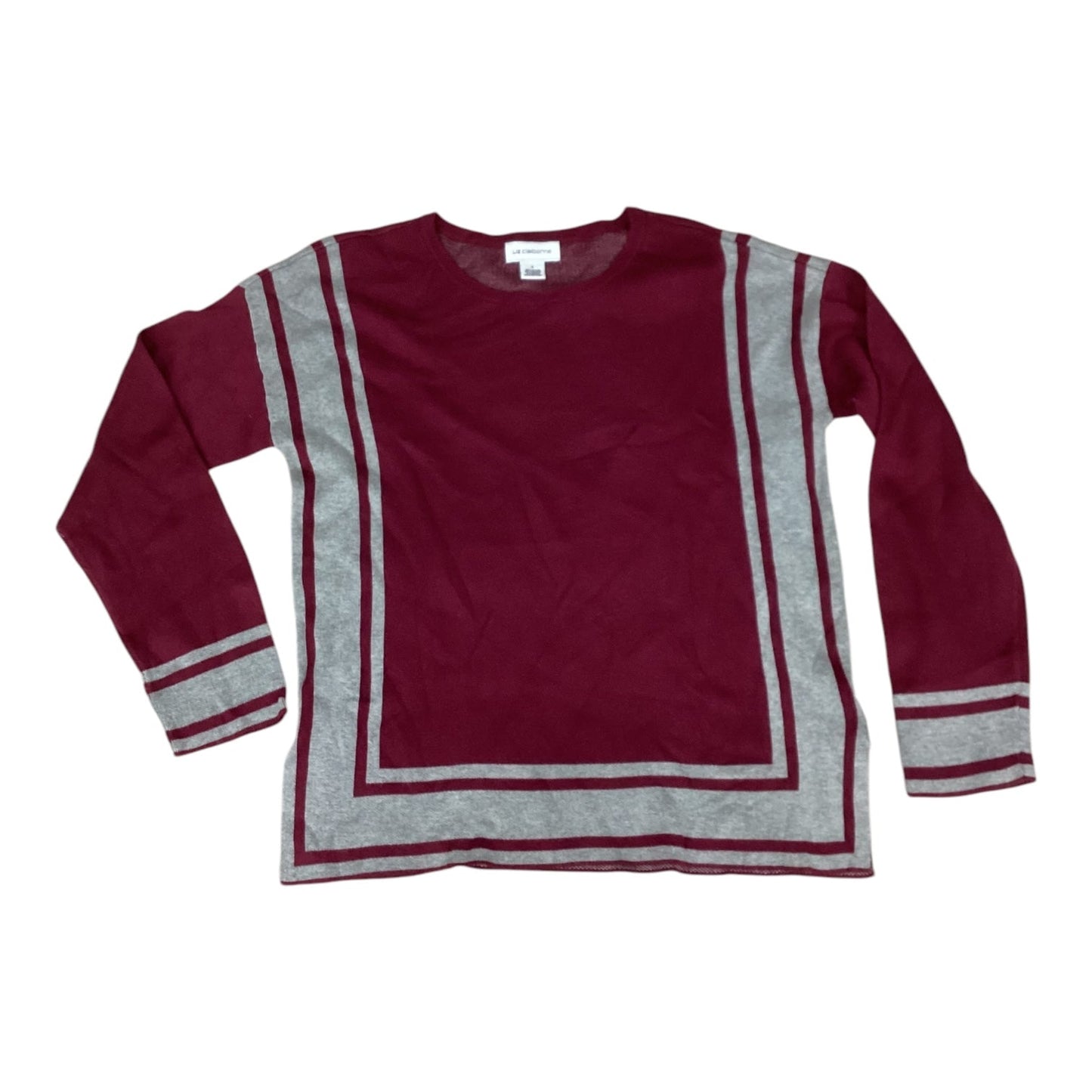 Sweater By Liz Claiborne In Maroon, Size: S