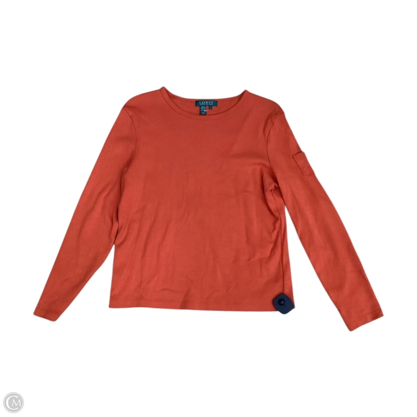 Top Long Sleeve By Lauren By Ralph Lauren In Orange, Size: L