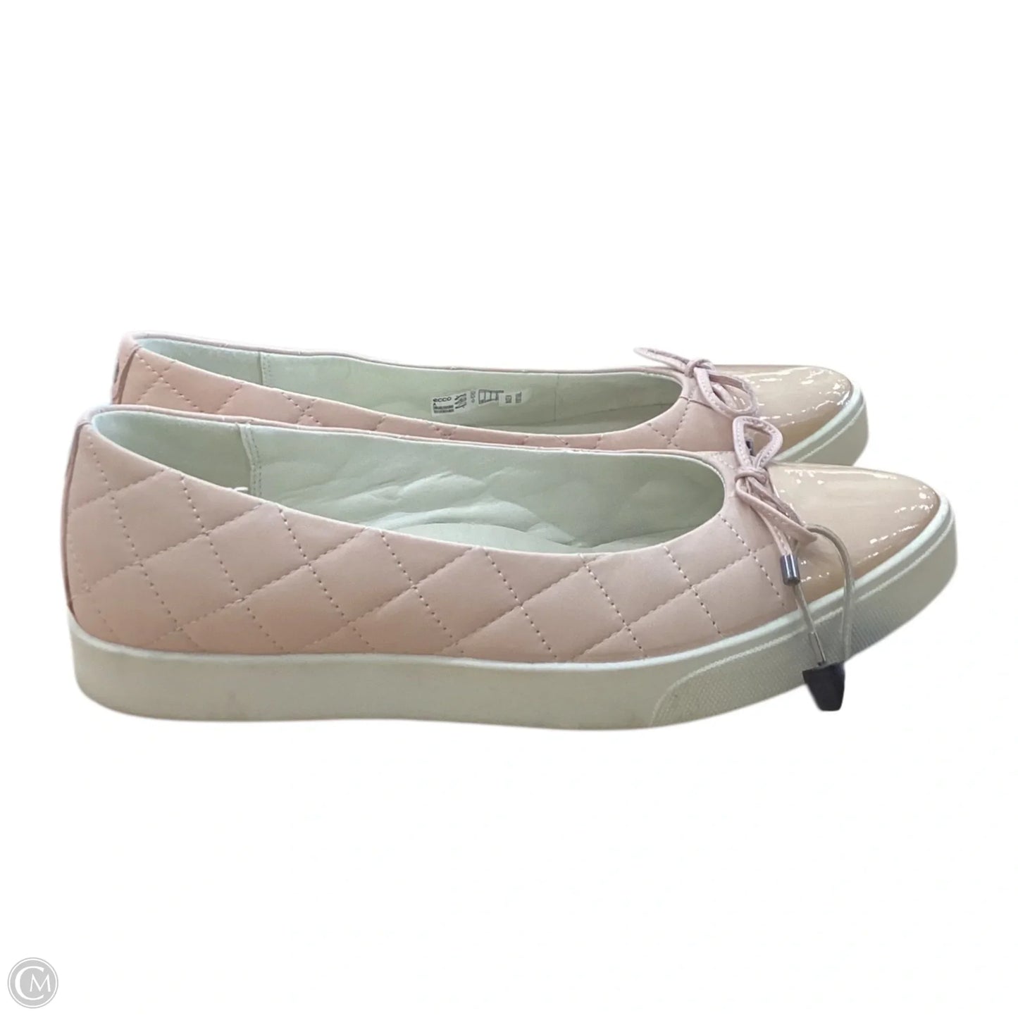 Shoes Flats By Ecco In Pink & White, Size: 9