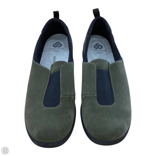 Shoes Flats By Clarks In Black & Green, Size: 10