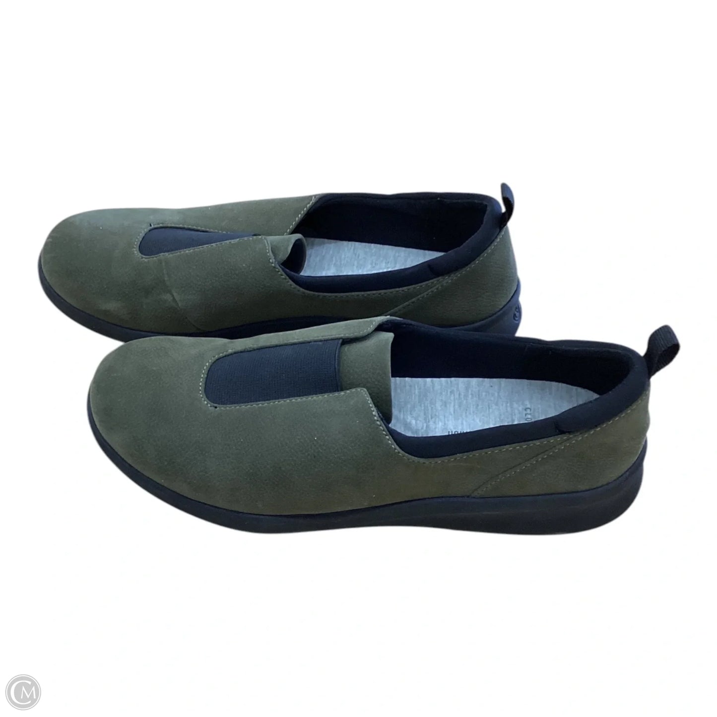 Shoes Flats By Clarks In Black & Green, Size: 10