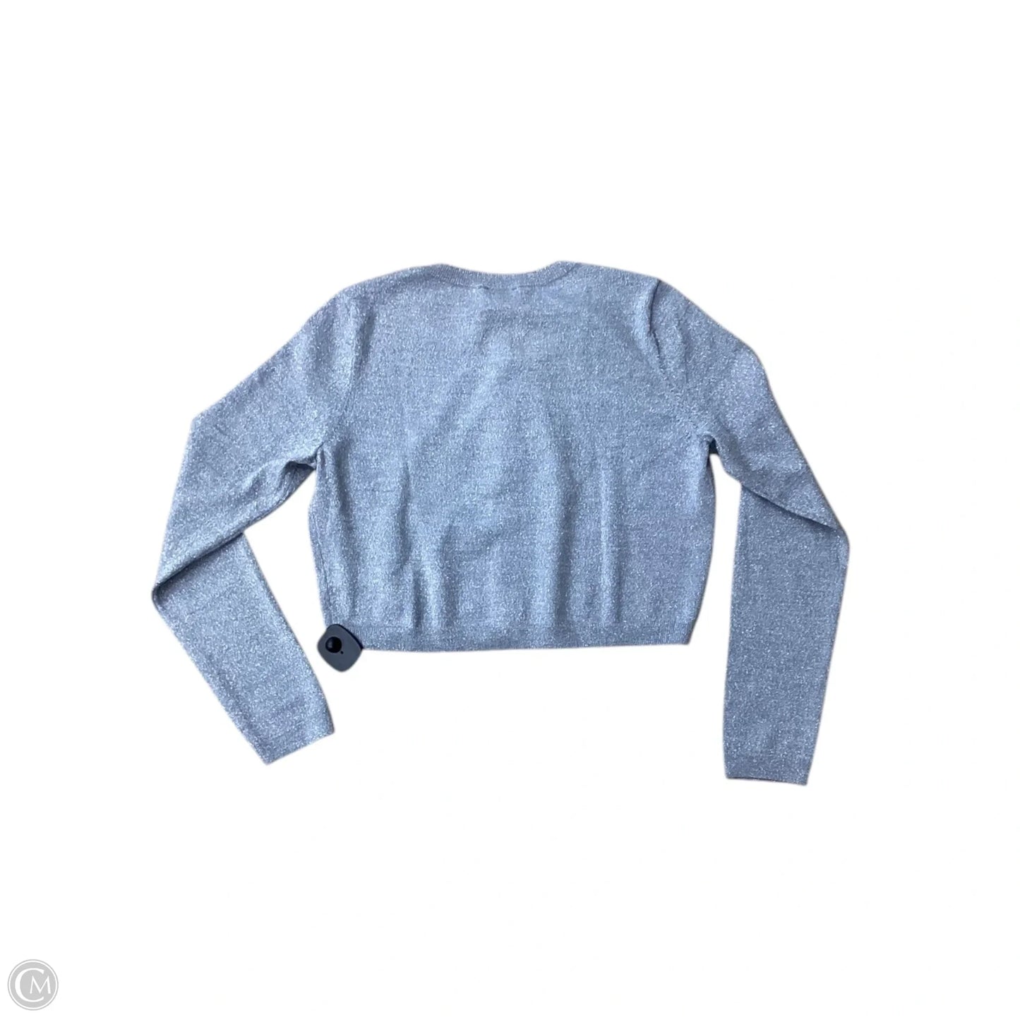 Sweater Cardigan By Talbots In Silver, Size: Mp