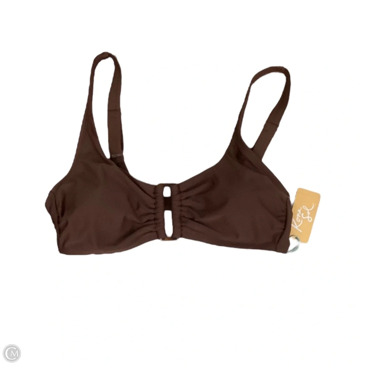 Swimsuit Top By Kona Sol In Brown, Size: L