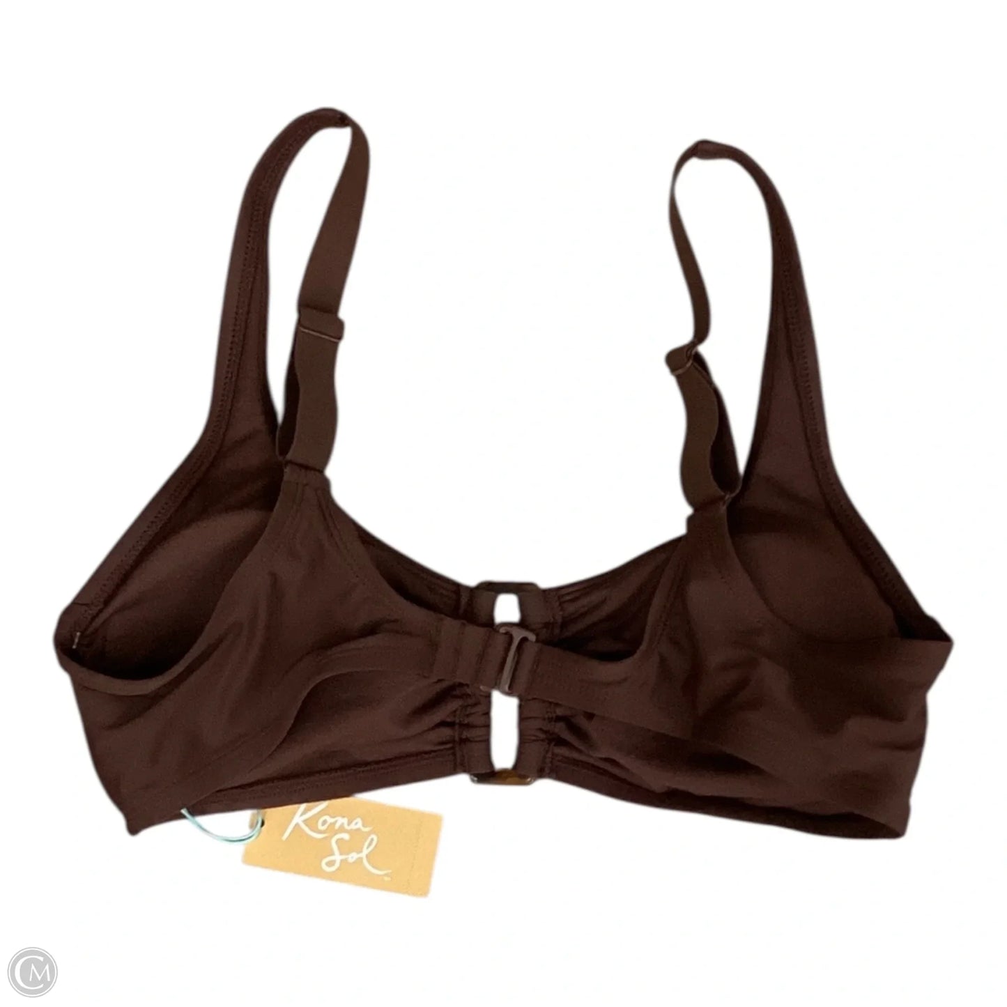 Swimsuit Top By Kona Sol In Brown, Size: L