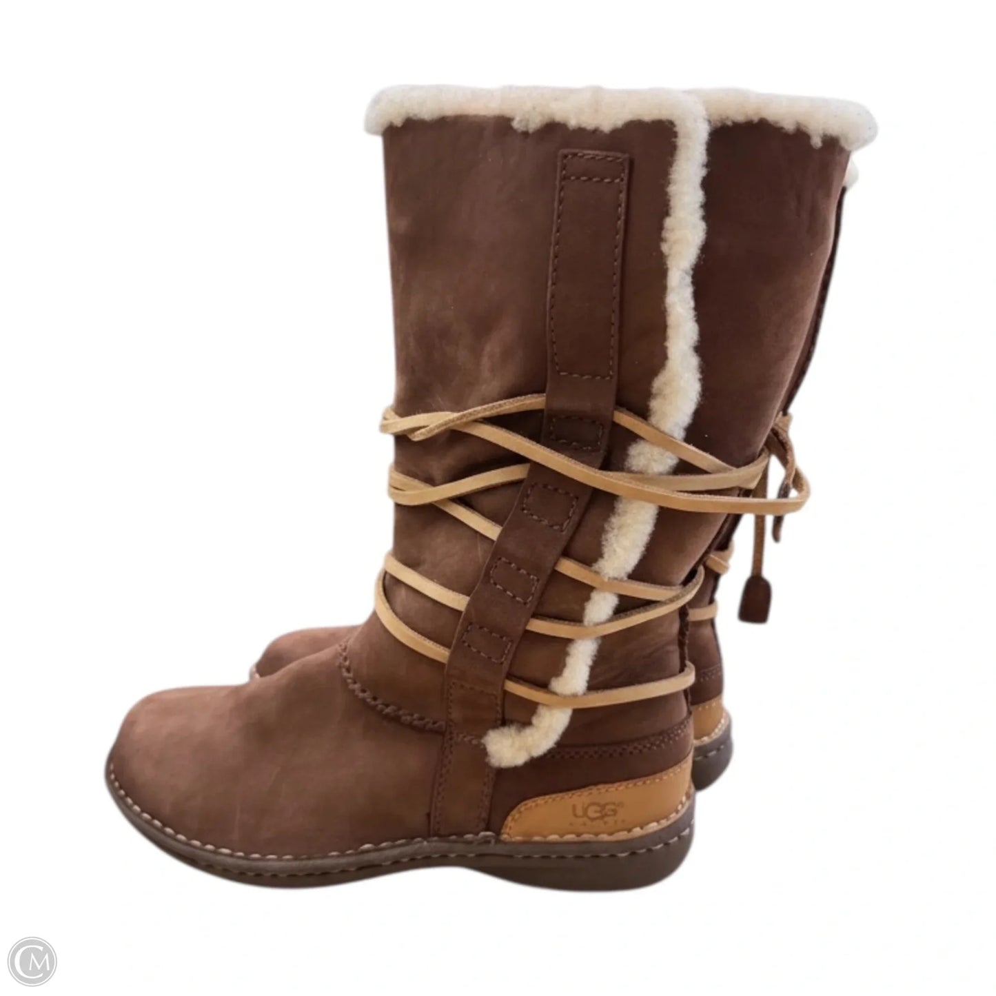 Boots Designer By Ugg In Brown, Size: 8