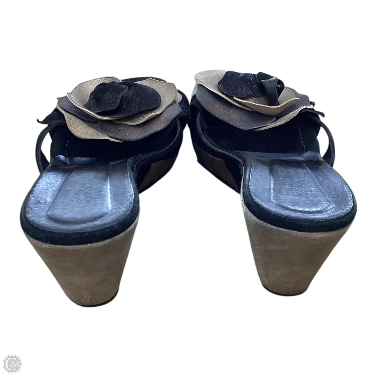 Shoes Heels Platform By Clothes Mentor In Black & Tan, Size: 7