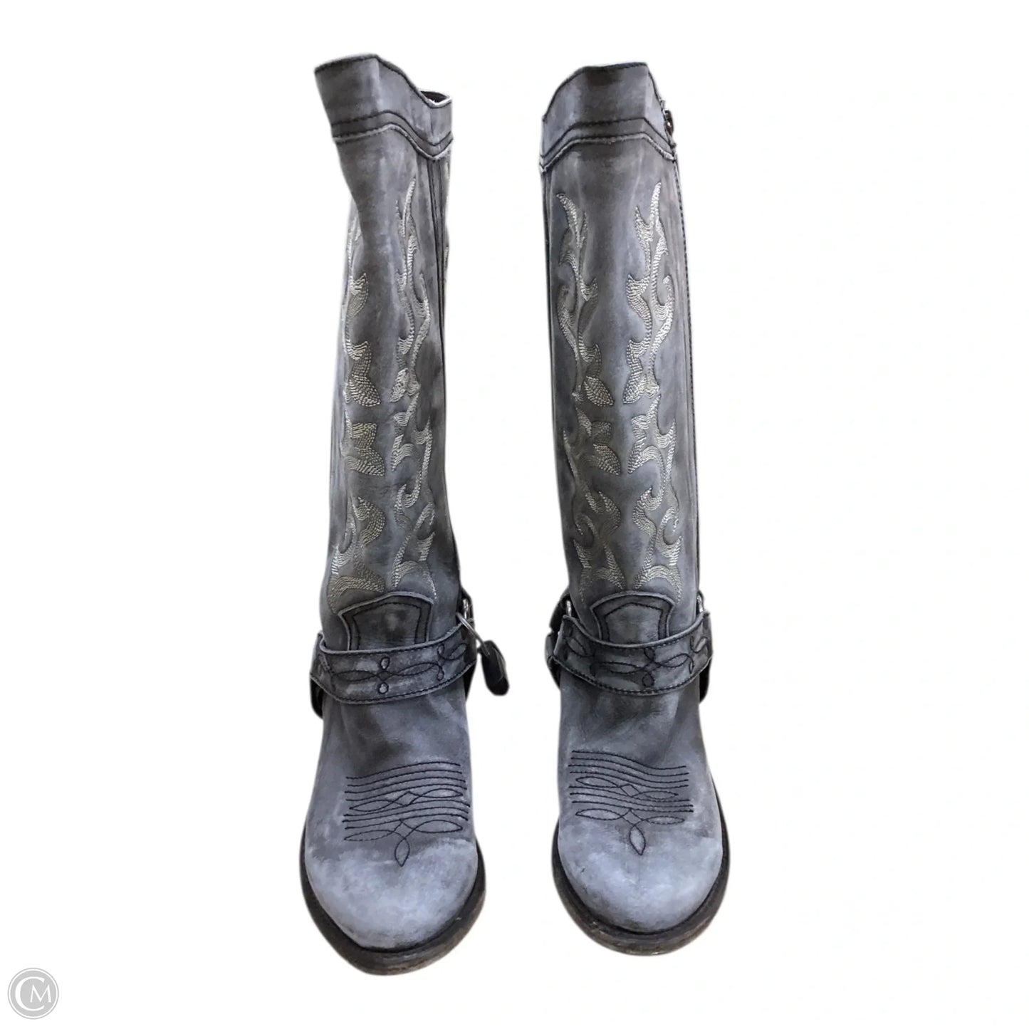 Boots Leather By Cma In Grey, Size: 9.5