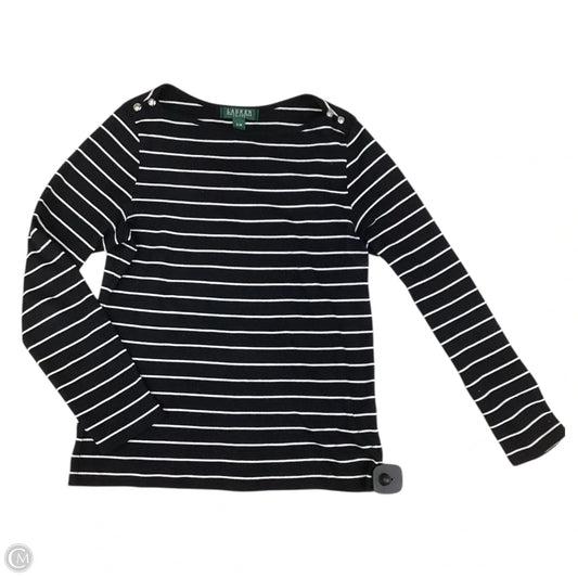 Top Long Sleeve By Ralph Lauren In Striped Pattern, Size: M