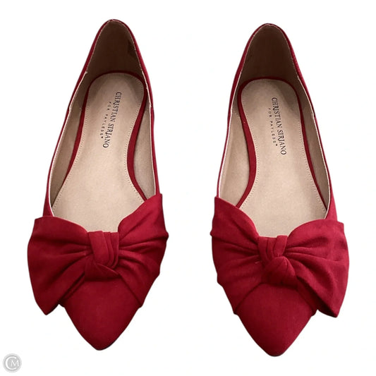 Shoes Flats By Christian Siriano In Red, Size: 8