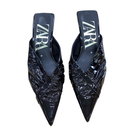 Black Shoes Heels Kitten Zara, Size 7.5