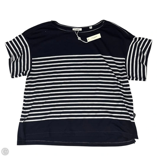 Top Short Sleeve By Max Studio In Navy, Size: L