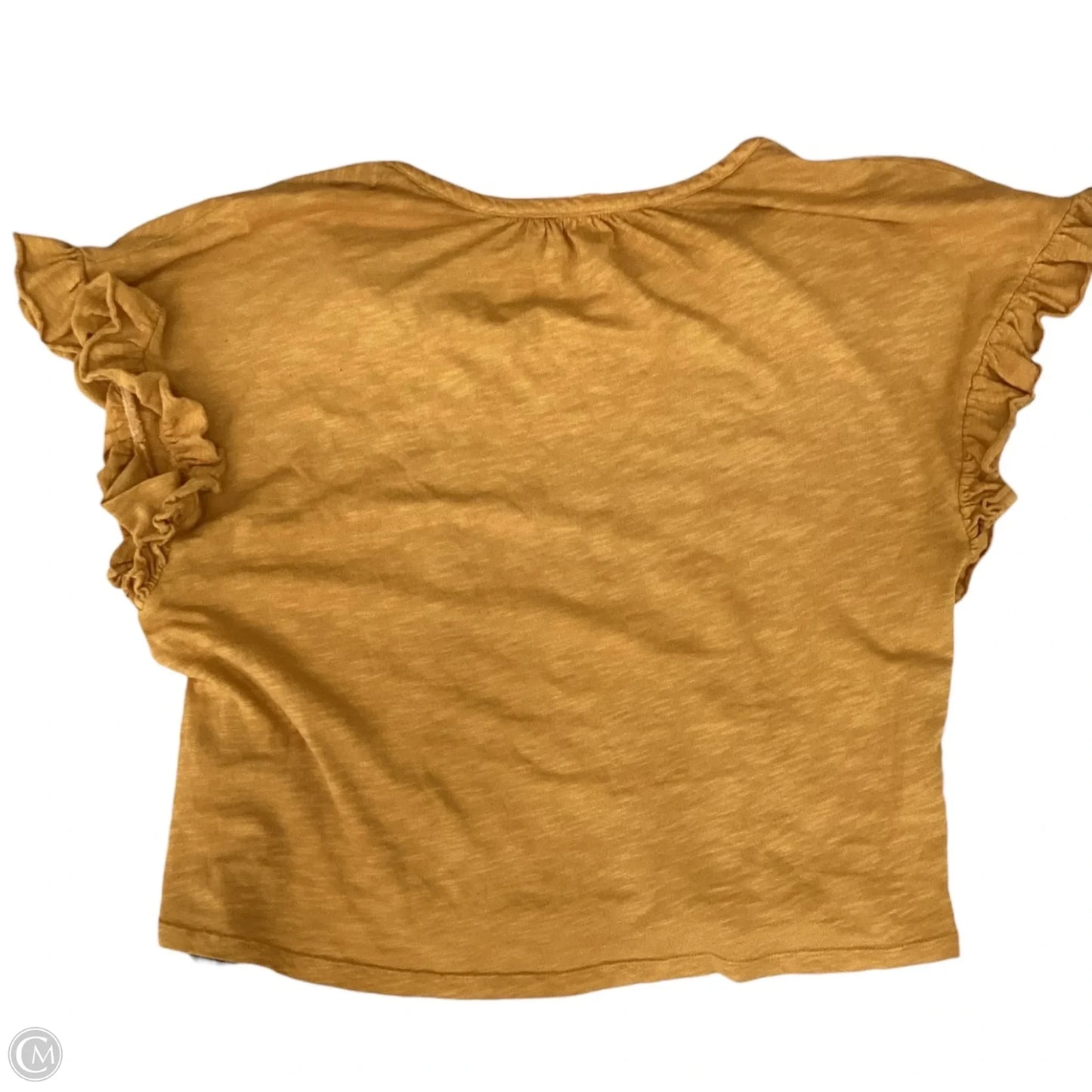 Top Short Sleeve By Anthropologie In Orange, Size: M