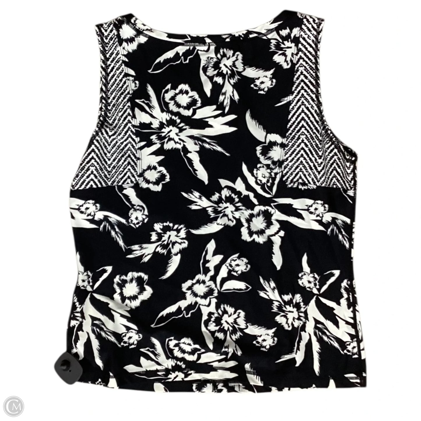 Top Sleeveless By Athleta In Black & White, Size: L
