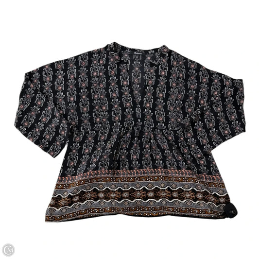 Top 3/4 Sleeve By Madewell In Floral Print, Size: S