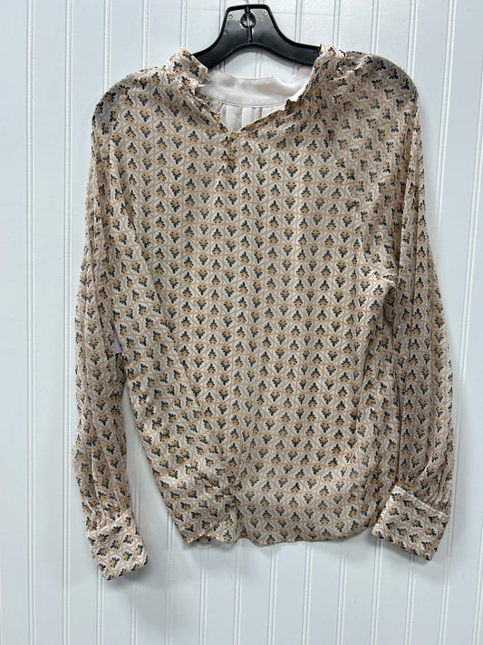 Blouse Ls By Ann Taylor In Cream, Size:M