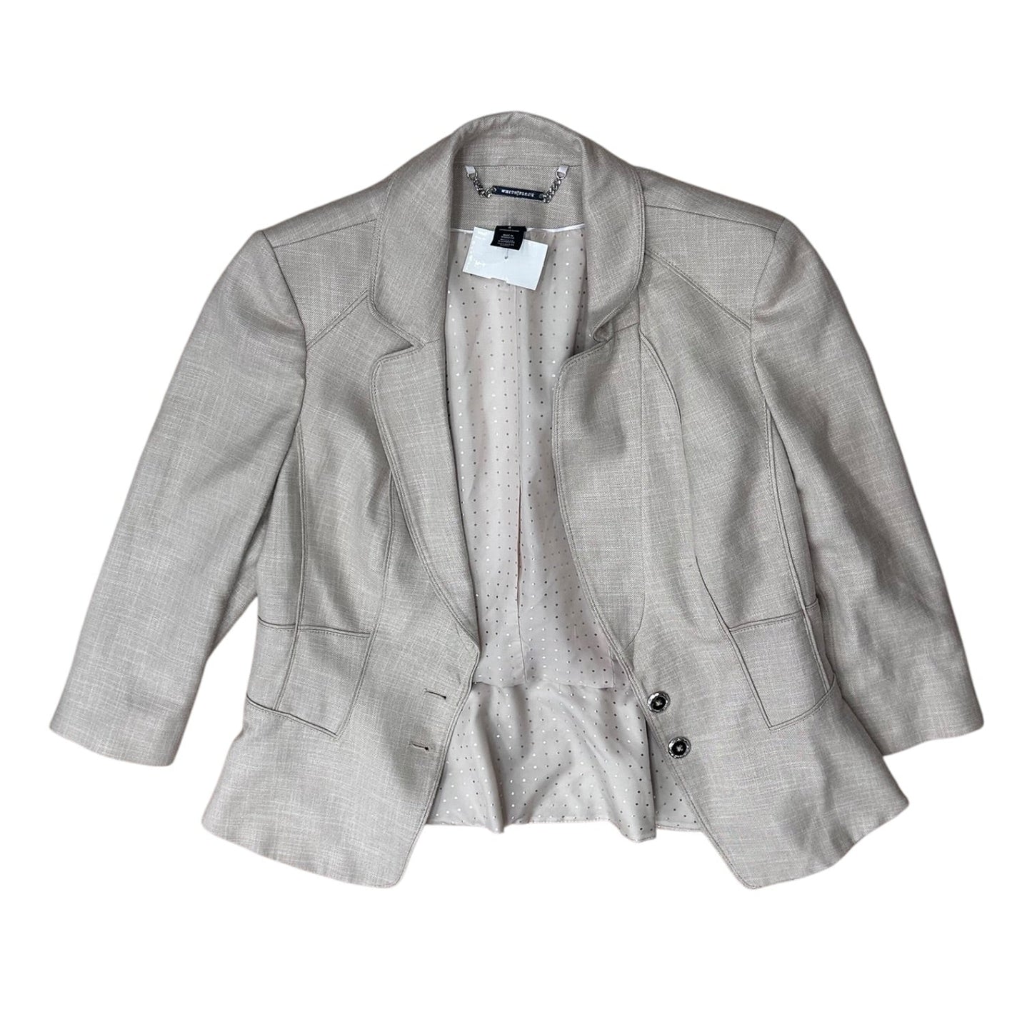 Blazer By White House Black Market In Cream, Size:M