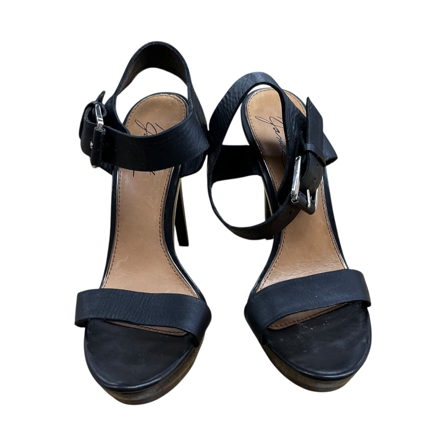 Sandals Heels Stiletto By Badgley Mischka In Black, Size:6.5