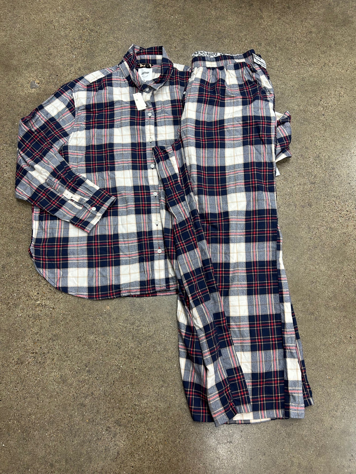 Lounge Set Pants By Aerie In Blue & Red, Size:Xl