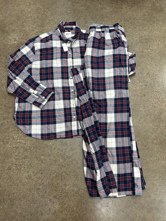 Lounge Set Pants By Aerie In Blue & Red, Size:Xl