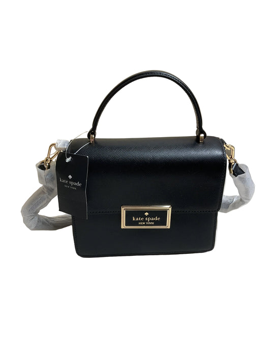 Handbag Designer By Kate Spade In Black & Gold, Size:Small