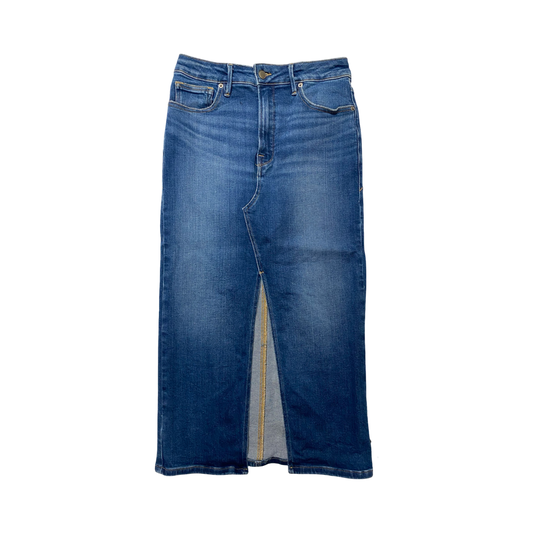 Skirt Maxi By Good American In Blue Denim, Size:8