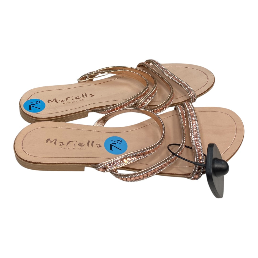 Sandals Flats By Cmc In Pink, Size:7.5