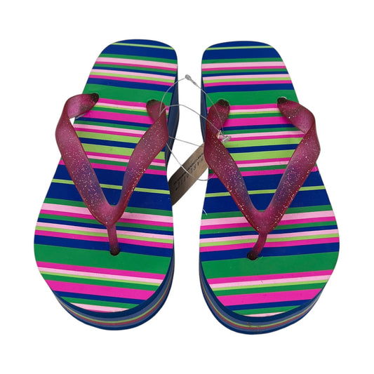 SANDALS FLIP FLOPS by CHARLOTTE In BLUE, Size: 8