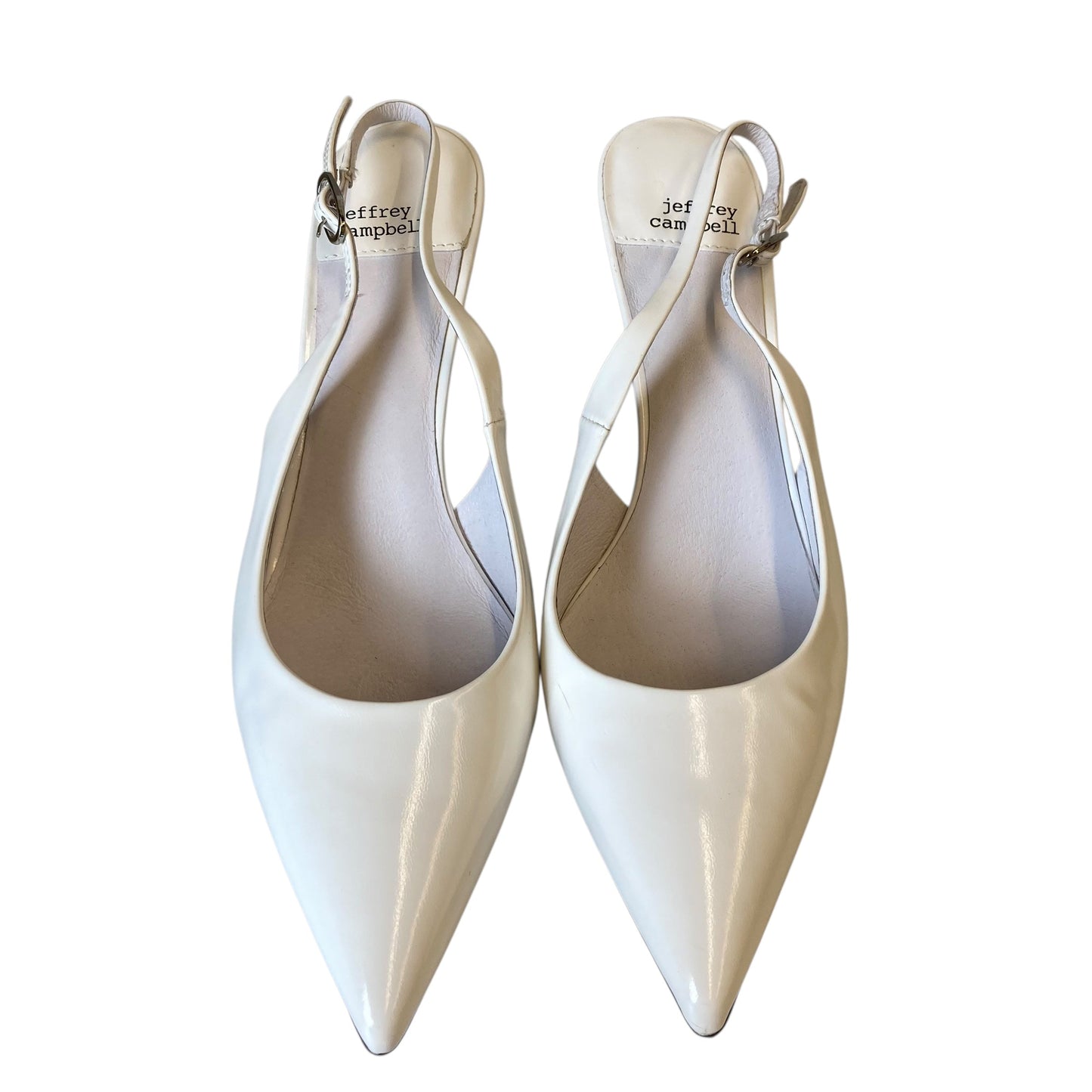 Shoes Heels Kitten By Jeffery Campbell In White, Size:6.5