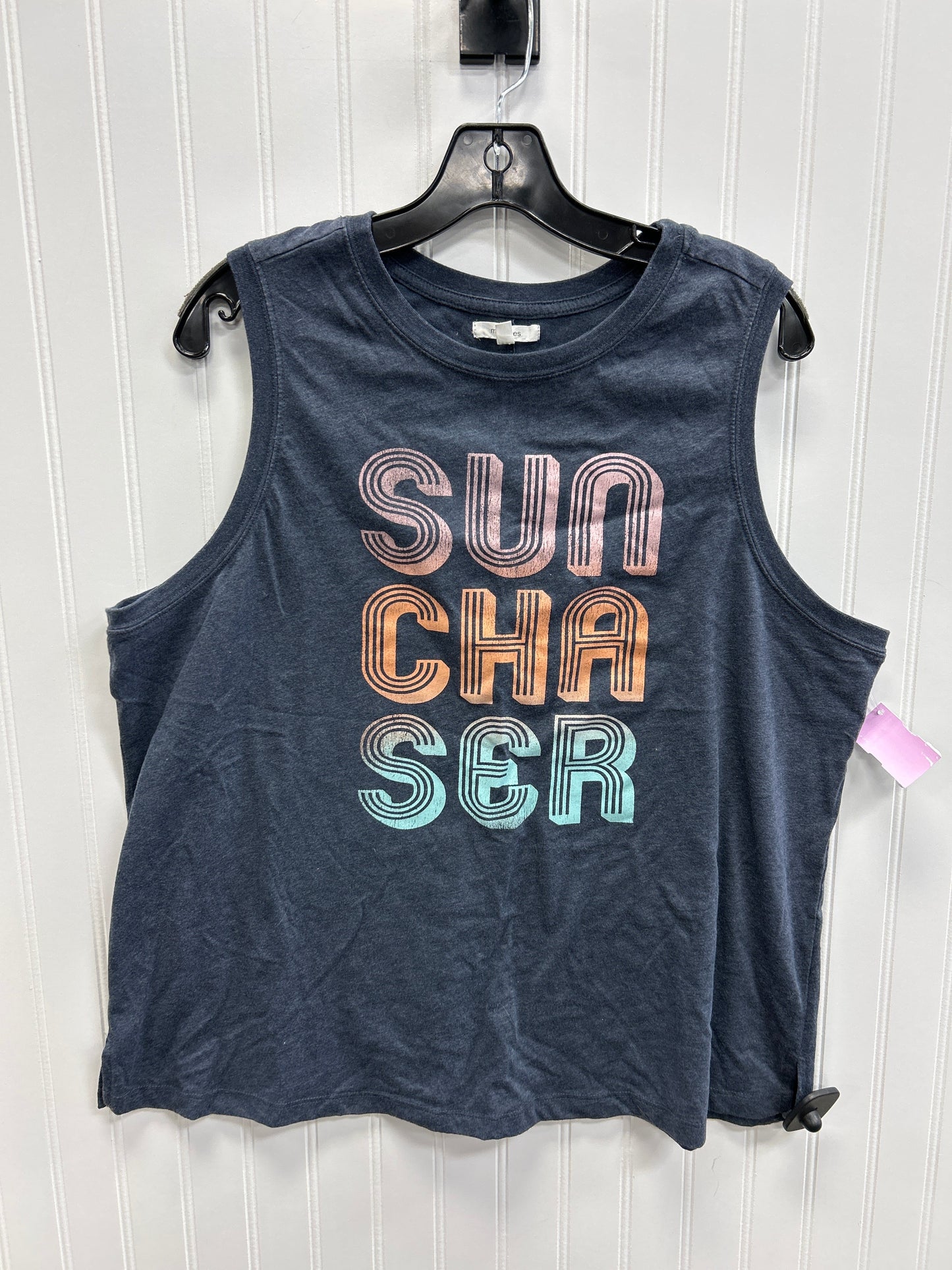 Top Sleeveless By Maurices In Blue, Size:1X