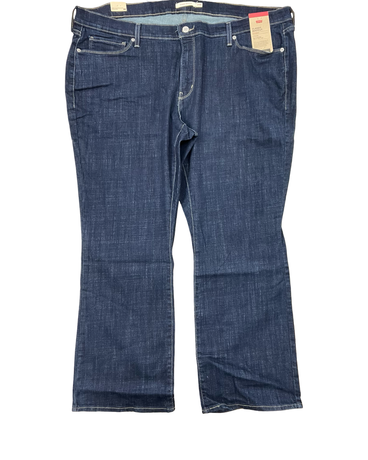 Jeans Boot Cut By Levis In Blue Denim, Size:24